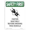 Signmission OSHA Sign, Fasten Seat Belt Before W/ Symbol, 10in X 7in Rigid Plastic, 7" W, 10" H, Portrait OS-SF-P-710-V-11113 - alternate 1